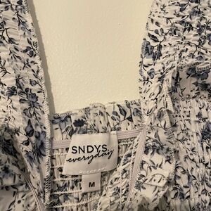 Revolve SNDYS everyday dress blue floral very flattering